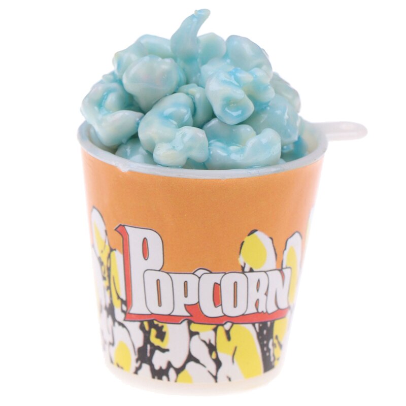 Neue DIY Puppenhaus Miniatur EIN Eimer Popcorn Spielzeug Mini Tasse mit Kuppel Deckel Popcorn Eis Schmuck Zubehör DIY Reize Tasse