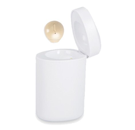Onzichtbare Echte Draadloze Oordopjes Bluetooth Oortelefoon Waterdichte Slaap Oortelefoon Nano Size/Dual-Mic/20Hs Play/Verwisselbare dragen: X20T-Beige-1pc