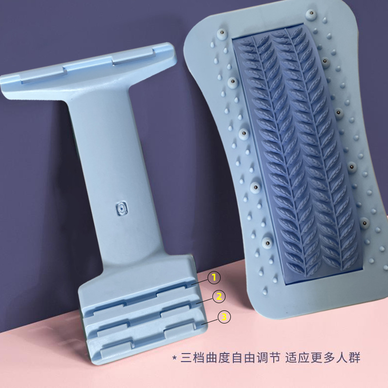 Magnetic Therapy Back Massager Stretcher Neck Stretch Tools Massage Cervical Pillow Lumbar Spine Support Corrector pain Relief: Blue