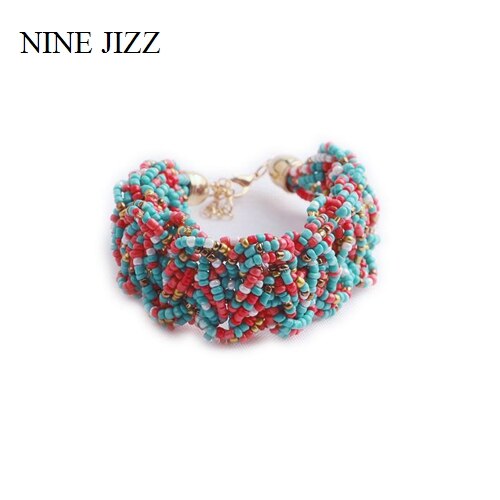 Vintage boheme store sætning perler kæde kvast halskæder til kvinder maxi enkel stil tribal smykker håndlavede colliers: 2686