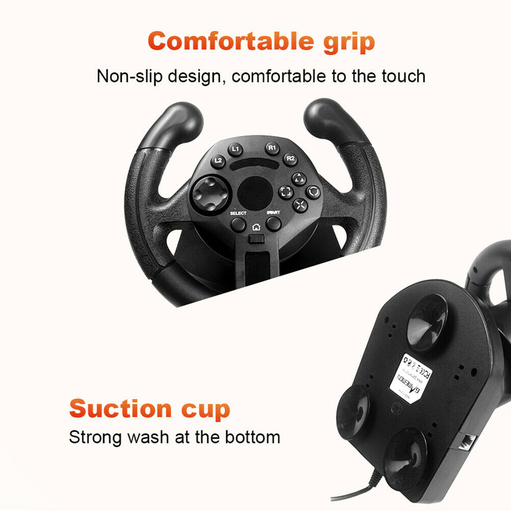 Game Racing Steering Wheel For PS3/PC Vibration Joysticks Remote Controller Wheels Driving Gaming Handle