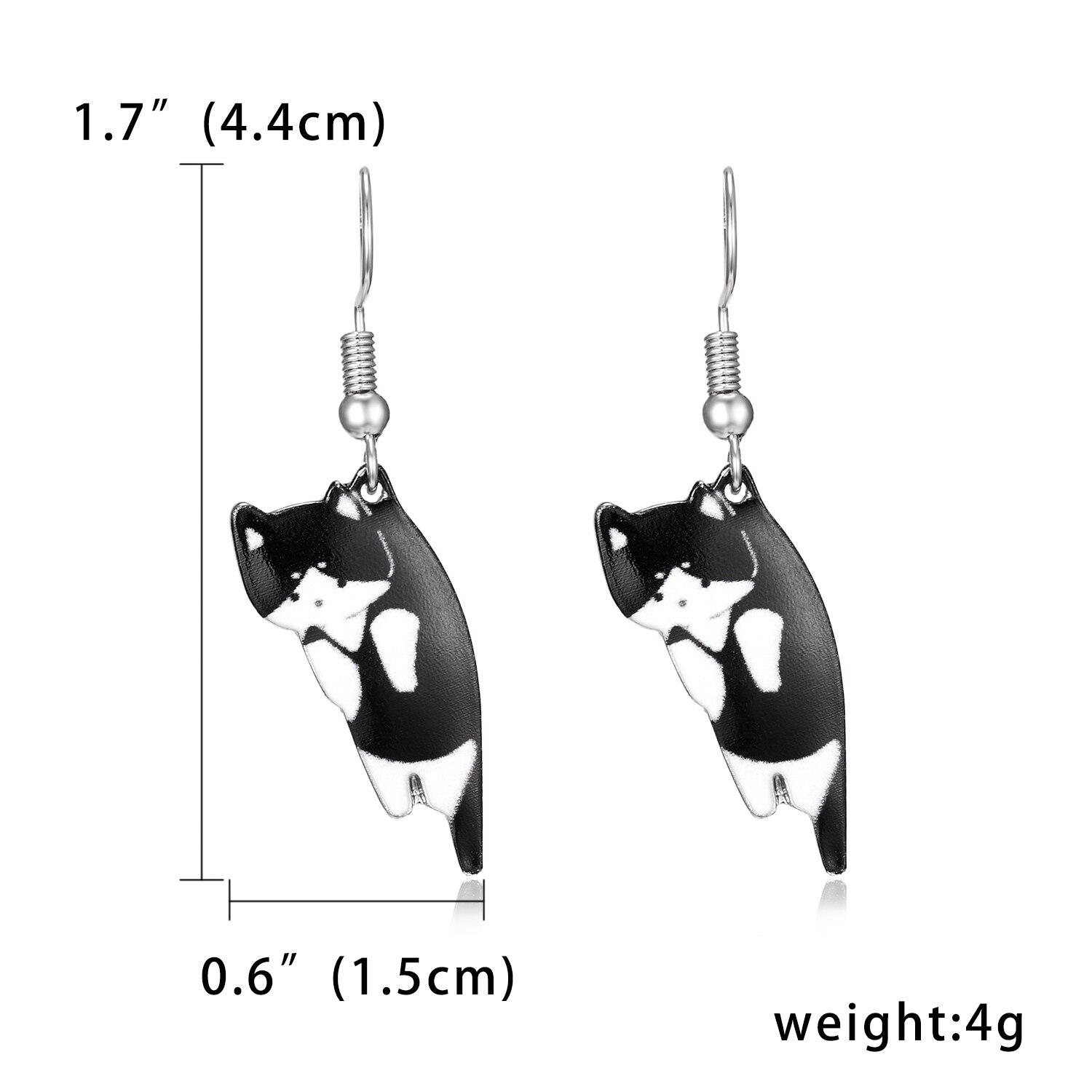 Pendientes de gatito de cristal brillante para mujer y niña, aretes de gato de acero inoxidable, accesorios de joyería, ,: 9