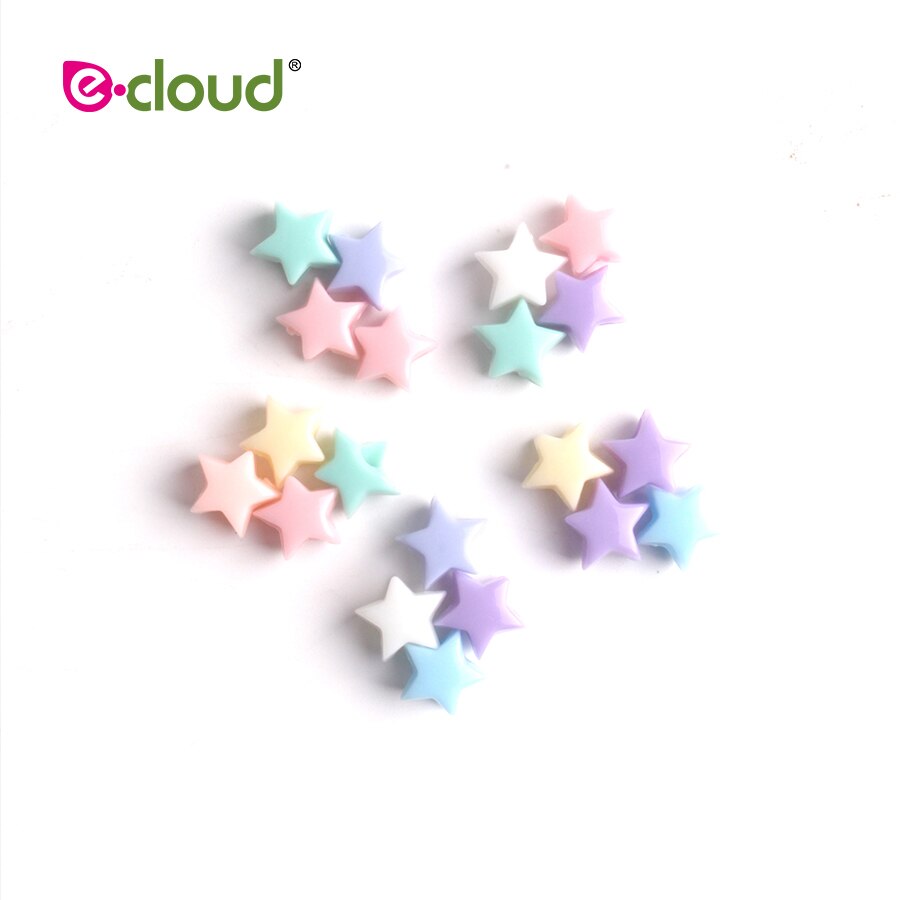 50 Stks/zak Acryl Star Kralen 8 Mm Diverse Candy Kleur Mix Plastic Pastel Kralen Armband Kawaii Regenboog Ketting Sieraden Maken