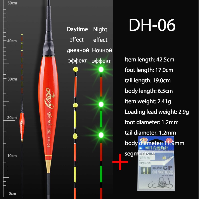 Boya de pesca de agua dulce, Boya de pesca de superficie, sensible, estable, 1 unidad: DH-06