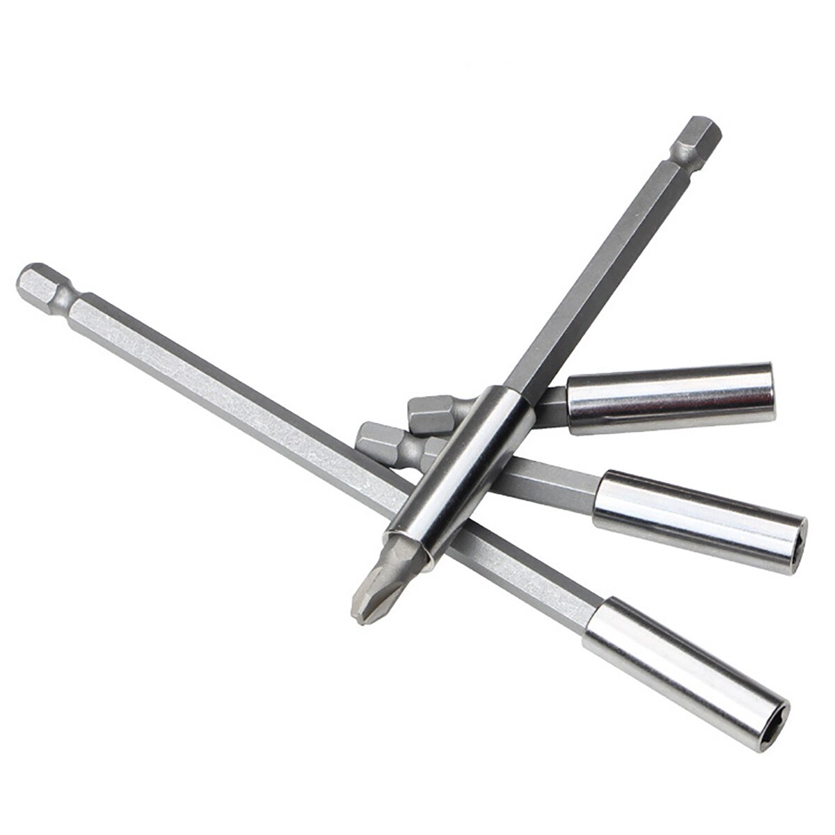 1pc 1/4" Hex Rod Shank Long Handle Screwdriver Tip Holder Extension Bit Set Extensions Quick Change Hand Tool Socket