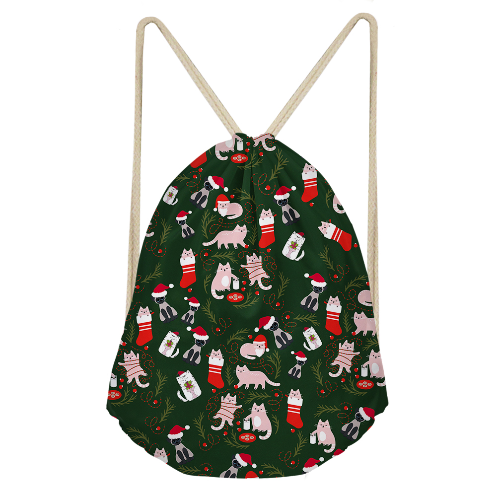 Kerstmis Kat Jaar Tasje Bag Voor Partij Decoratie Voor Eerste Verjaardag Meisje Party Kids Gunst Mochila niños: HS02033Z3