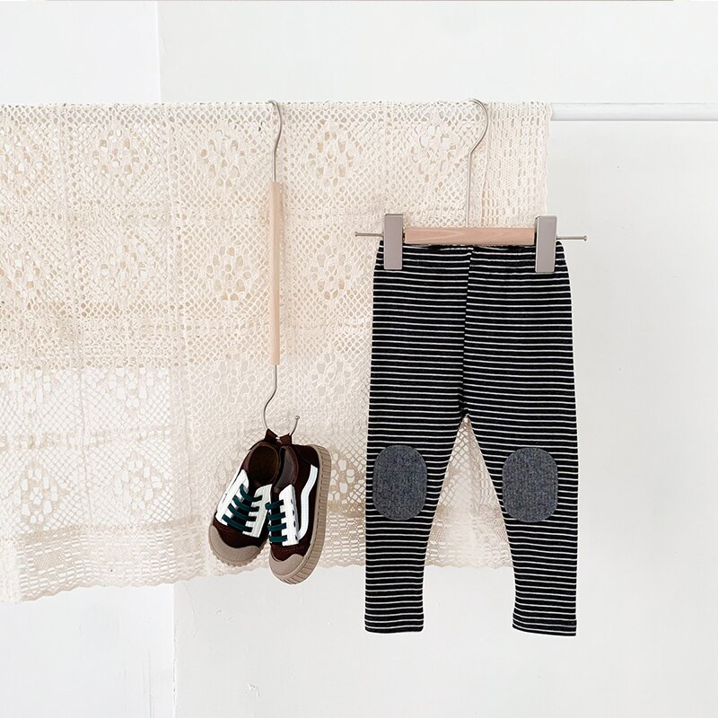 Nuova primavera e autunno neonate e ragazzi collant Leggings elastici a righe bambino vestiti per bambini pantaloni coreani 0-24 mesi: dark grey / 6-9M