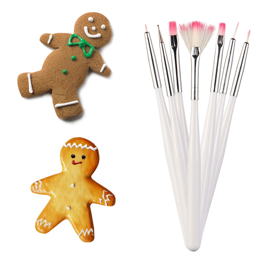 3/7Pcs Fondant Cake Schilderen Borstel Decorating Afstoffen Icing Gebak Cake Decorating Pen Brush Diy Gebak Cake gereedschap Zxh