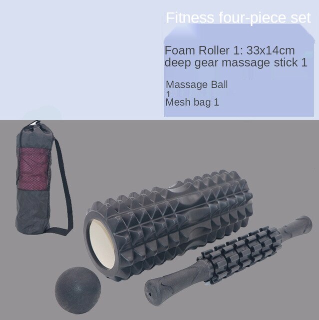 Yoga massage stick roller muscle relaxation shaft spiked club massage roller rolling leg stick fitness stick fascia Rod: Mixed 1