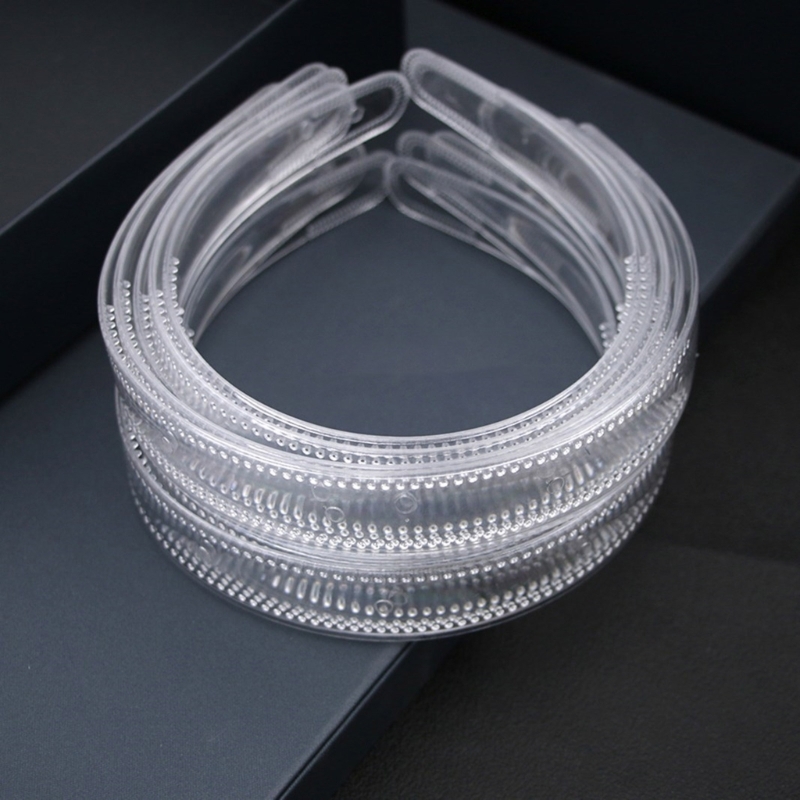 Diadema ancha y fina transparente para mujer, aro de pelo dentado para novia, 8mm/12mm/20mm/25mm, diadema de plástico transparente para , uso diario