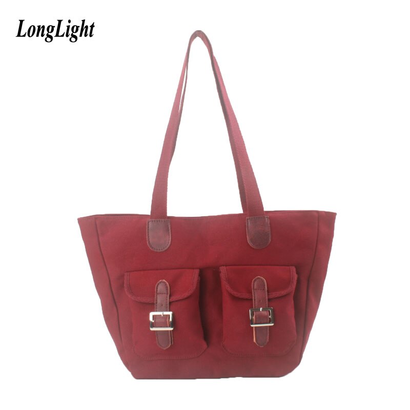 Longlight Vrouwen Canvas Ultralight Casual Handtassen Grote Capaciteit Dames Schoudertas Leisure 25X7X25 Cm Vrouwen Handtas kleuren