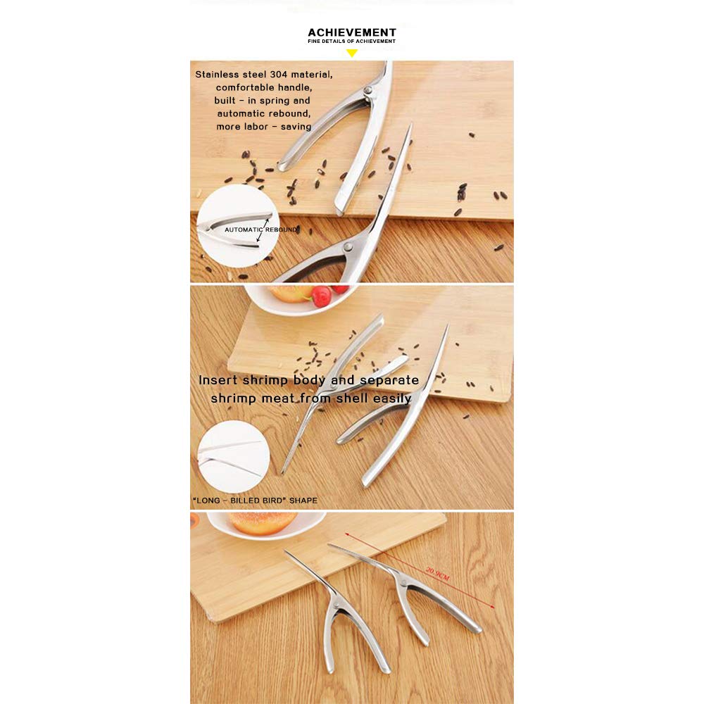 3 pakke rustfrit stål rejer/mantis rejer peeling- reje reje skræller rejer deveiner peel device kitch