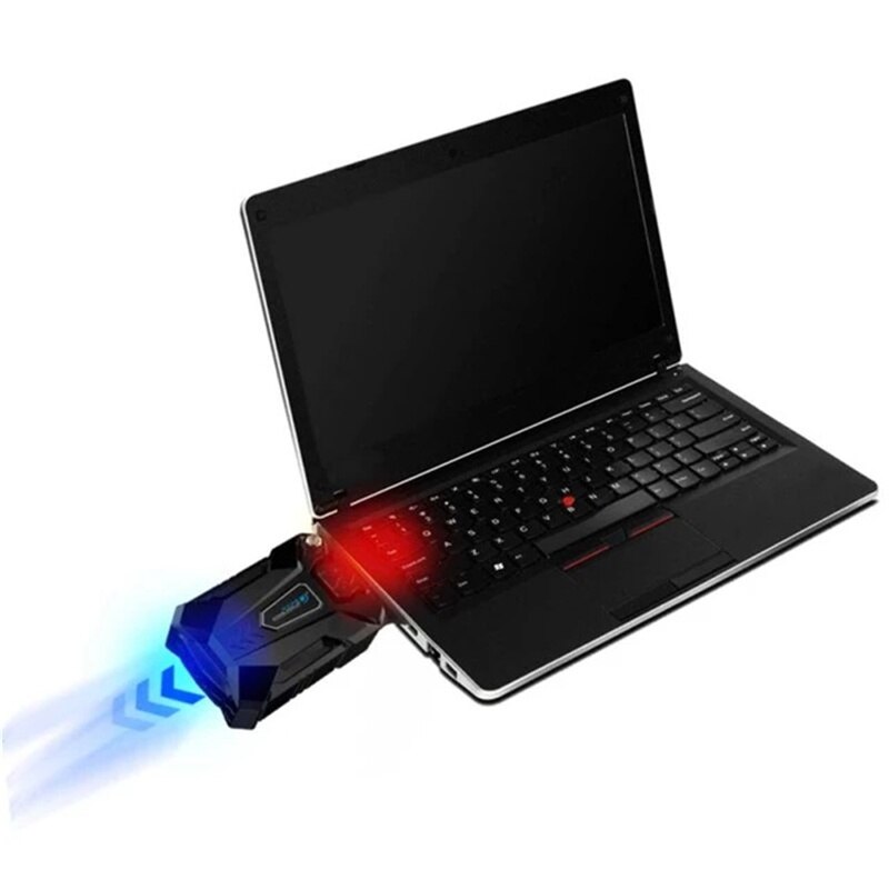 Notebook Cooler USB Air Extracting Laptop Cooler Silent Vacuum Fan Radiator Rapid Heatsink Adjustable Speed Cooling Pad Portable