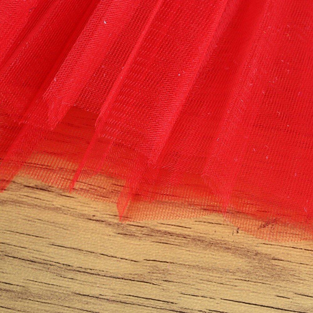 Tres capa Fluffy falda de traje corto para baile de medio-longitud de falda tutú de red de los niños etapa fábrica Tutu al por mayor