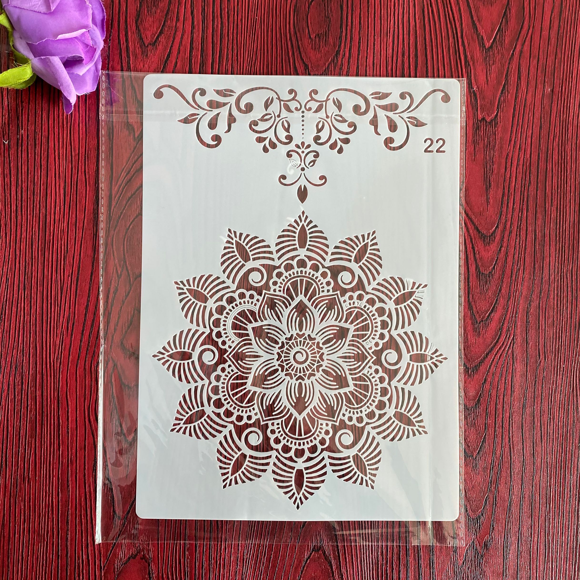A4 Ronde Mandala Diy Stencils Muur Schilderen Plakboek Kleuring Embossing Album Decoratieve Papieren Kaart Template Scrapbooking