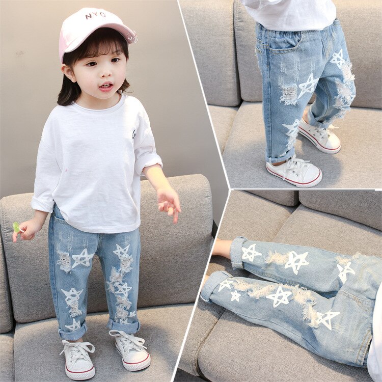 freundlicher Zerrissene Jeans Jungen Denim Hosen Jeans für Baby Mädchen freundlicher Kleidung gerissen Jean für freundlicher Frühling Herbst Jean Hosen kleidung