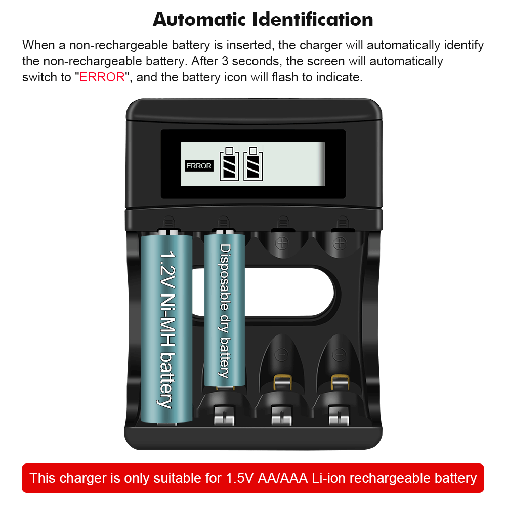 PALO – batterie rechargeable AA 1.5V, 2800mwh, lithium-ion, AA + 4 canaux, polymère, 1.5V