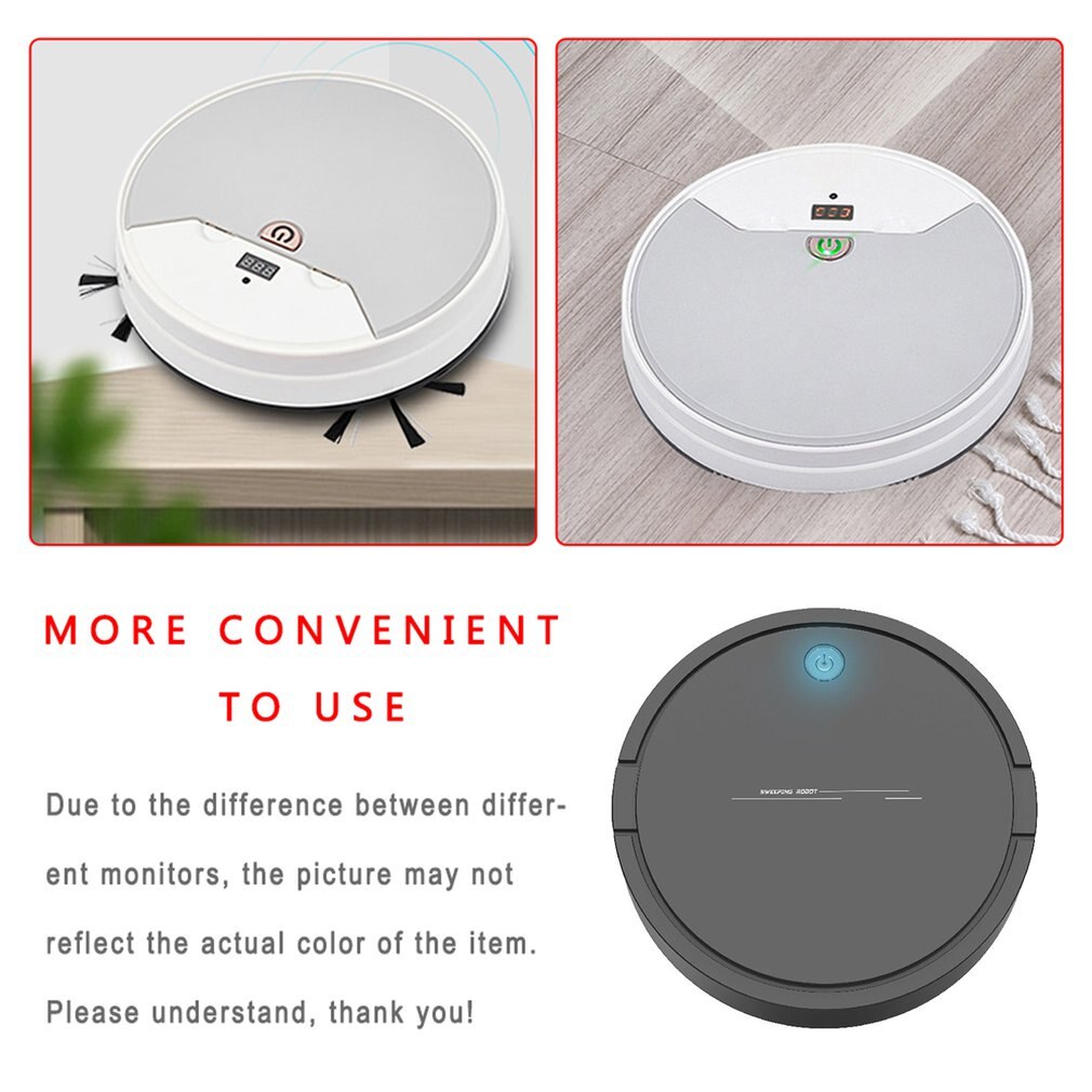 Smart Robot Vacuum Cleaner USB Rechargeable Automatic Sweeping Mopping Robotic Vacuum Cleaner Machine