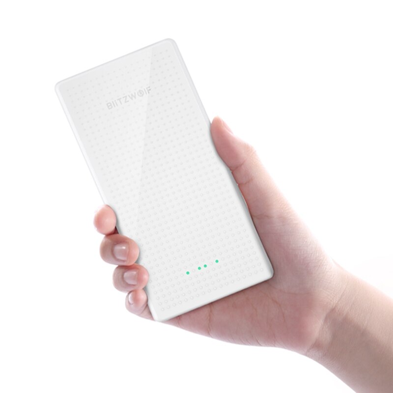 BlitzWolf BW-P7 5000mAh Schlanke USB Power Bank für iPhone 11 Pro X XS Max 8 Plus für Samsung s9/S9 + S8 Hinweis 9-Weiß
