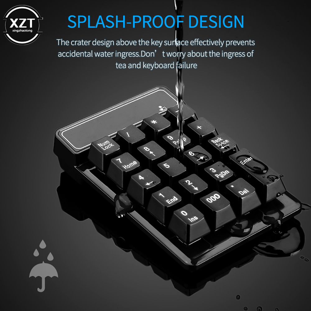 Bluetooth Wireless Numeric Keyboard 19 keys Mechanical Mini Digital Keypad For Laptop Notebook PC Rechargeable Number Key-board