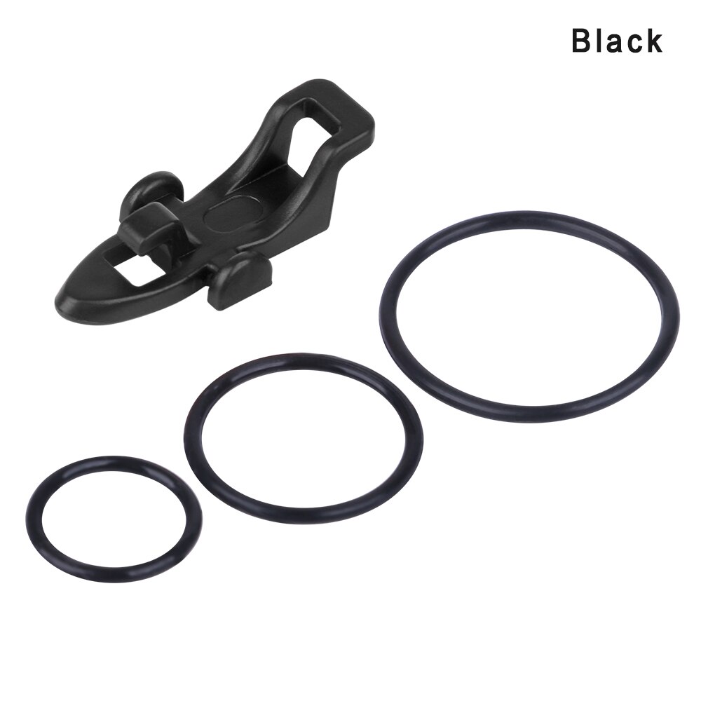 1Set Fishing Hook Keeper Lure Bait Holder with 3 Rubber Rings for Fishing Rod Fishing Gear Portable Accessories Fixed Bait: black