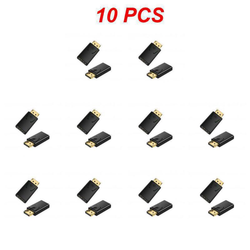 1 ~ 10pcs dp zu hdmi-kompatibler Adapter für PC-TV-Kabel Computer Monitor Konverter vergoldet/vernickelt Stecker Displayport USB-Adapter: Rot