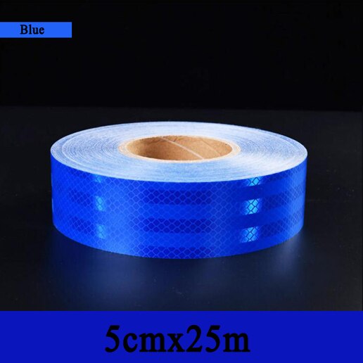 Cinta adhesiva reflectante prismática, cinta de visibilidad para remolque de camión, 5cm x 25m por rollo: 5cmx25m blue