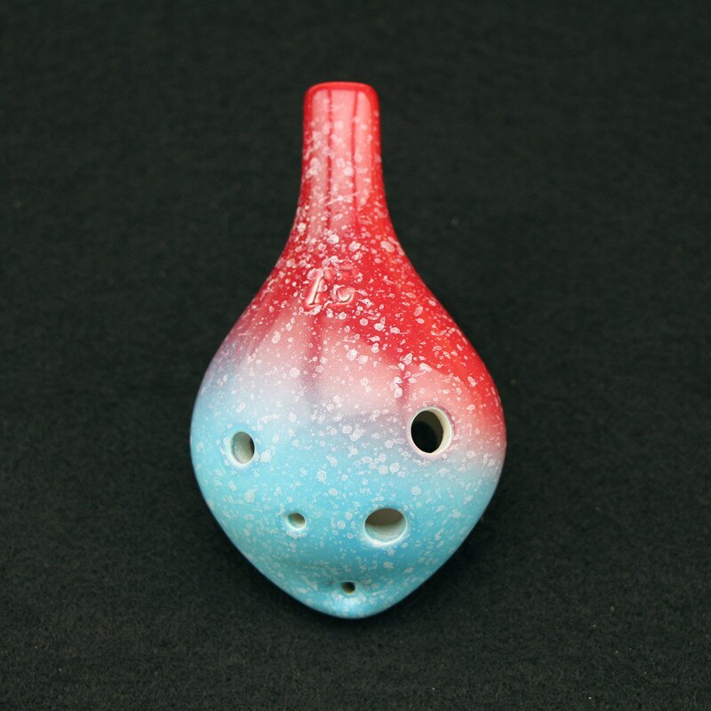 Alta Qualidade de Estrela Da Série Cabeça Redonda 6 Furo Alto C Ocarina Ocarina Instrumento Musical Estilo de Escrita Profissional Presente Do Amante: Color 4