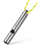 TISUR Titanium Emergency Whistle, Survival Safety Whistles for Coaches,Dog Training,Hiking, Life Saving-Loud up to 120db: XS（old） / GRAY