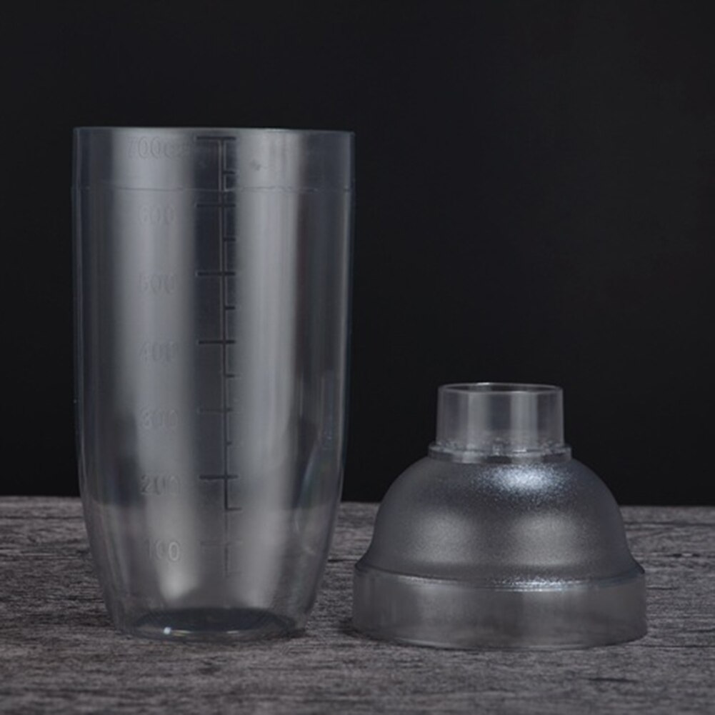 Pc harpiks gennemsigtig cocktail shaker vin drink juice mælk te mixer jigger hjem bar værktøj