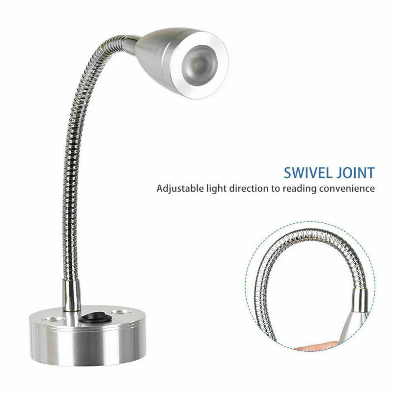 12V LED Spot lampe de lecture interrupteur pour camping-car caravane bateau RV camping-car camion lumière LED Spot applique murale: hose 1W