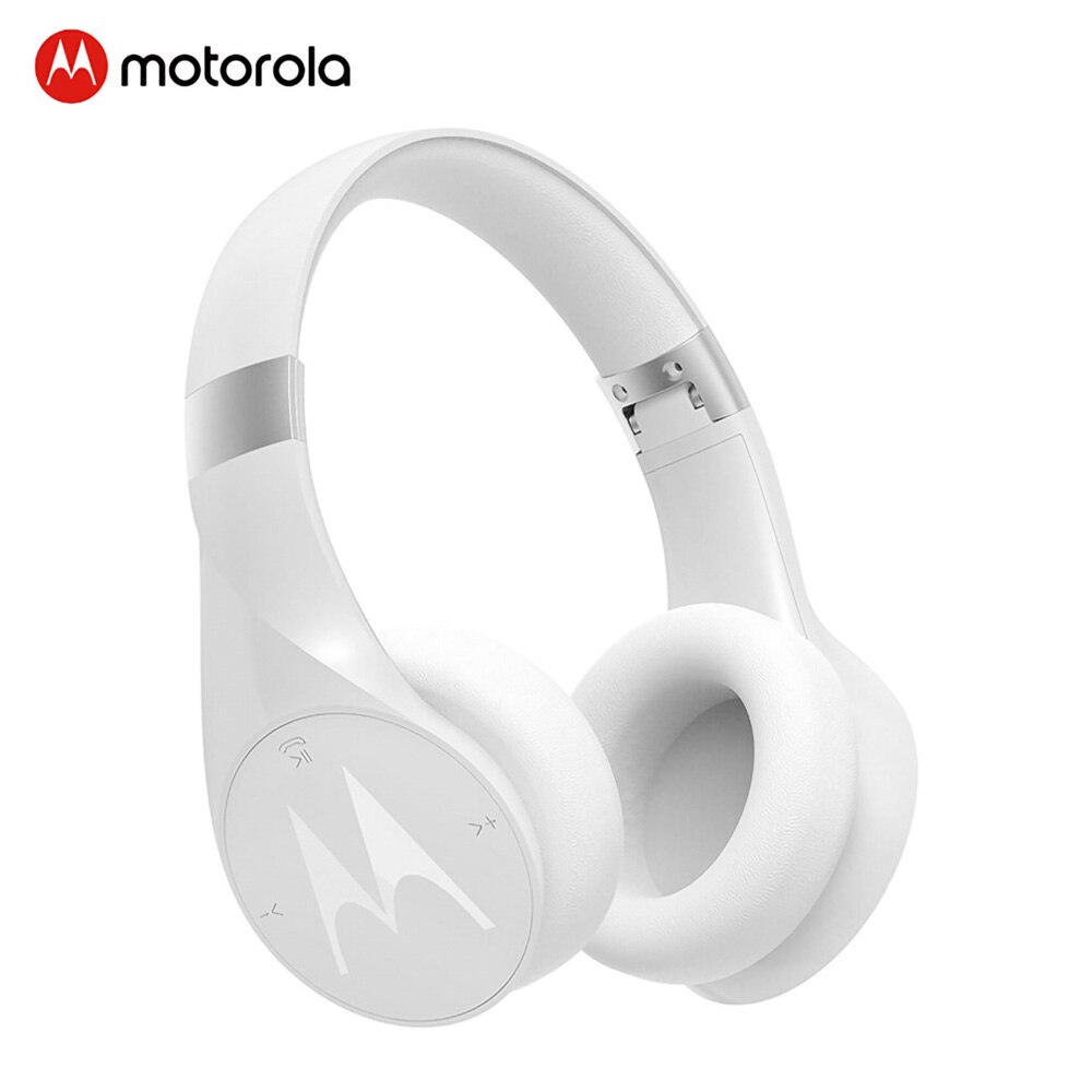 Motorola Pulse Escape+ Bluetooth Headphone Wireless Game Headphones Wowoofer Stereo Noise-lowering Headset Foldable Headset plus: White