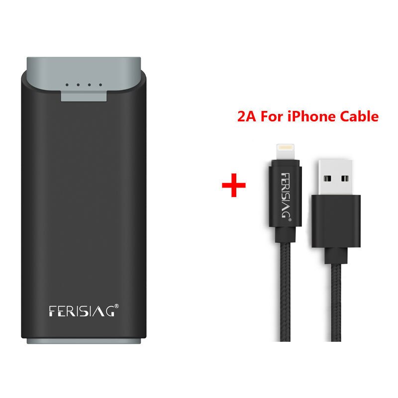 FERISING 5200 mah Mini Power Bank Externe 18650 Lithium-Pack Batterie Tragbare Pover bank Power Schnelle Ladegerät für Moblie Telefon: nylon for iphone