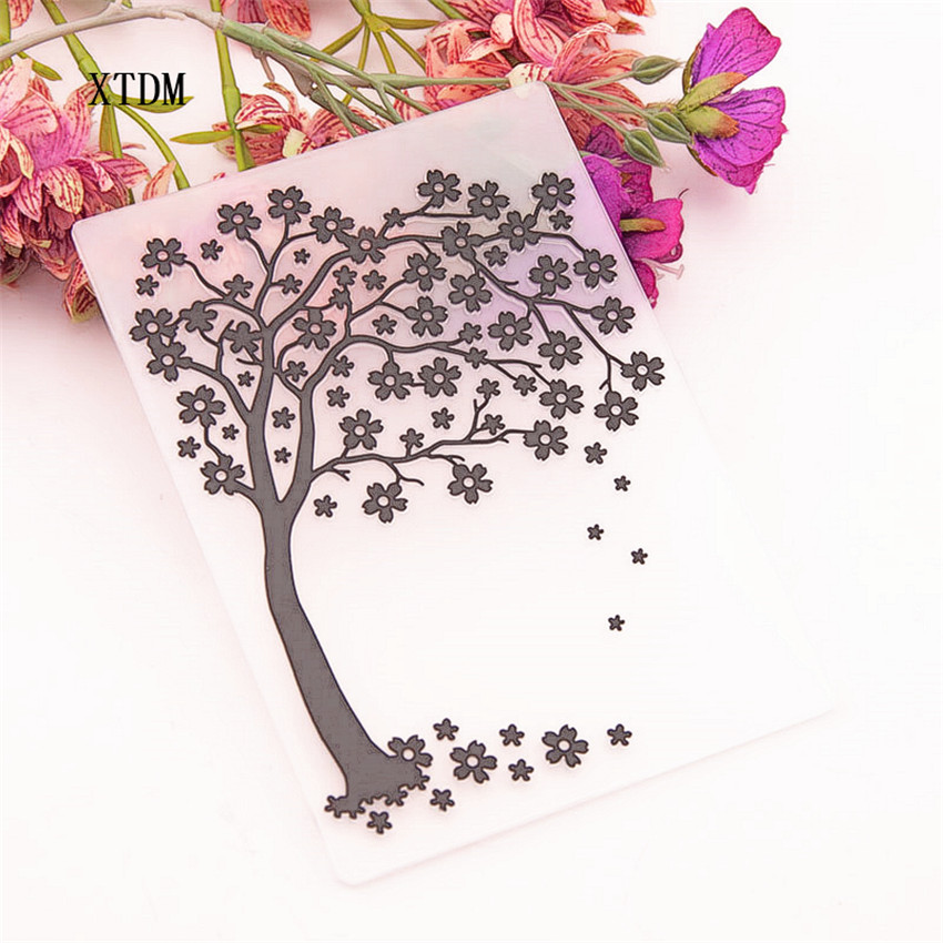 Easter plastic tree template craft card making paper card album wedding decoration Embossing folders