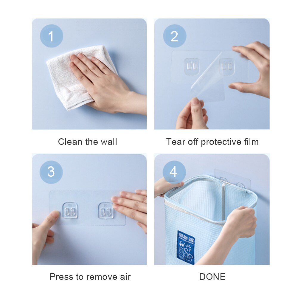 Portable Wall Hanging Laundry Basket Underwear Socks Barrel Bucket Clothing Storage Bag Foldable Bathroom Laundry Organizer