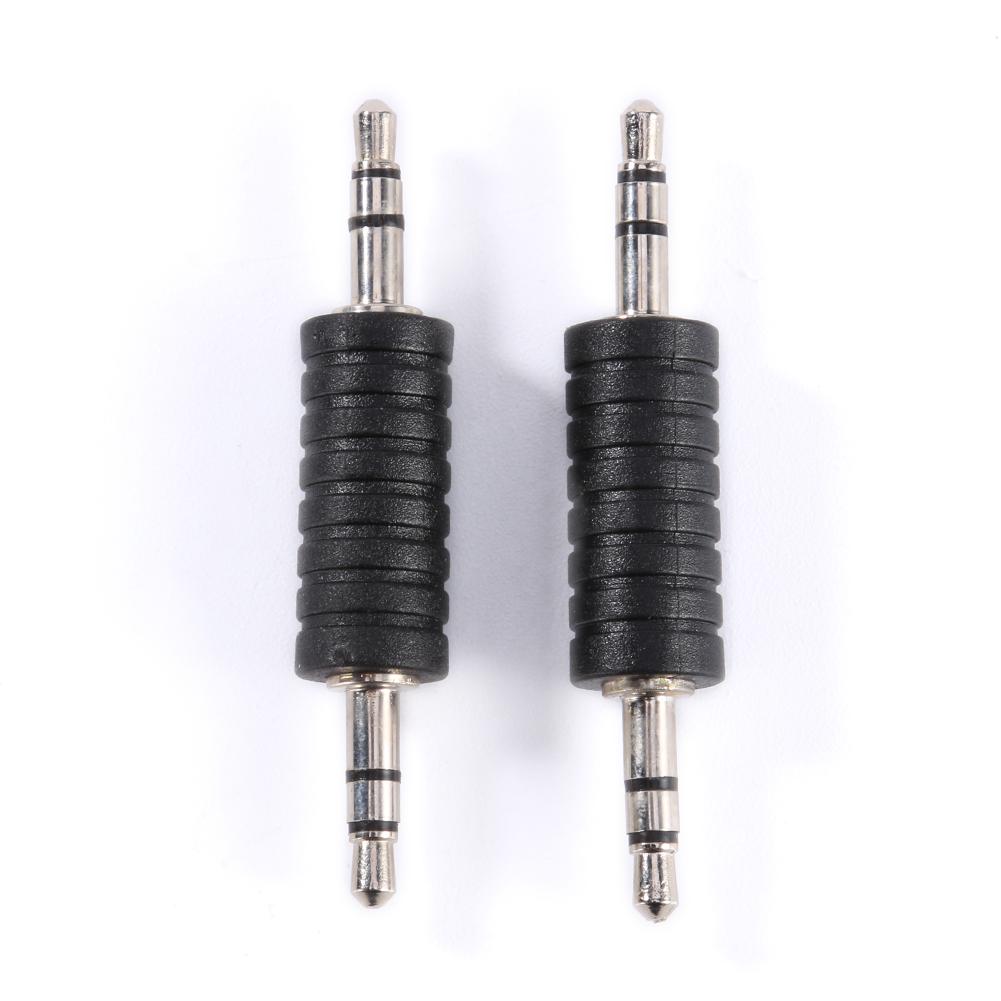 2 Stuks 3.5Mm Stereo Male Naar Male Jack Audio Plug Connector Koppeling Adapter