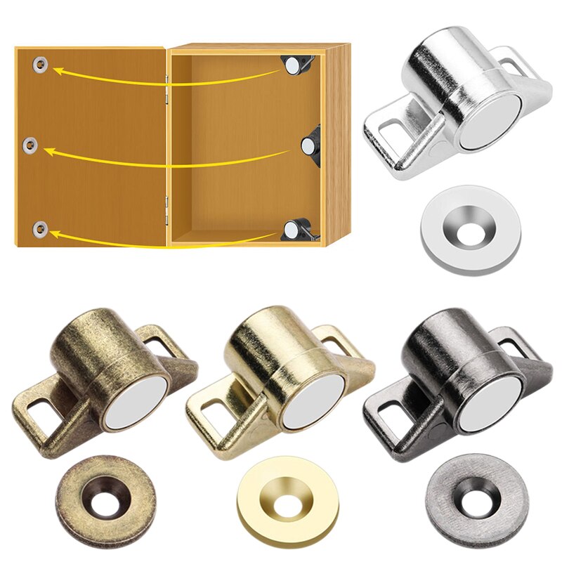 Magnet skåpdörr spärr magnetisk möbel dörrstoppare starka superkraftiga magneter spärr hem hårdvara möbler