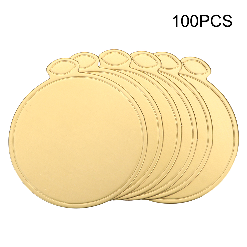 Runde Kuchen Dessert Tablett Einweg 100 Stück/Packung Kuchen Pappe Dessert zeigt Tablett Papier Untersetzer Gebäck dekorative Kit golden: Default Title