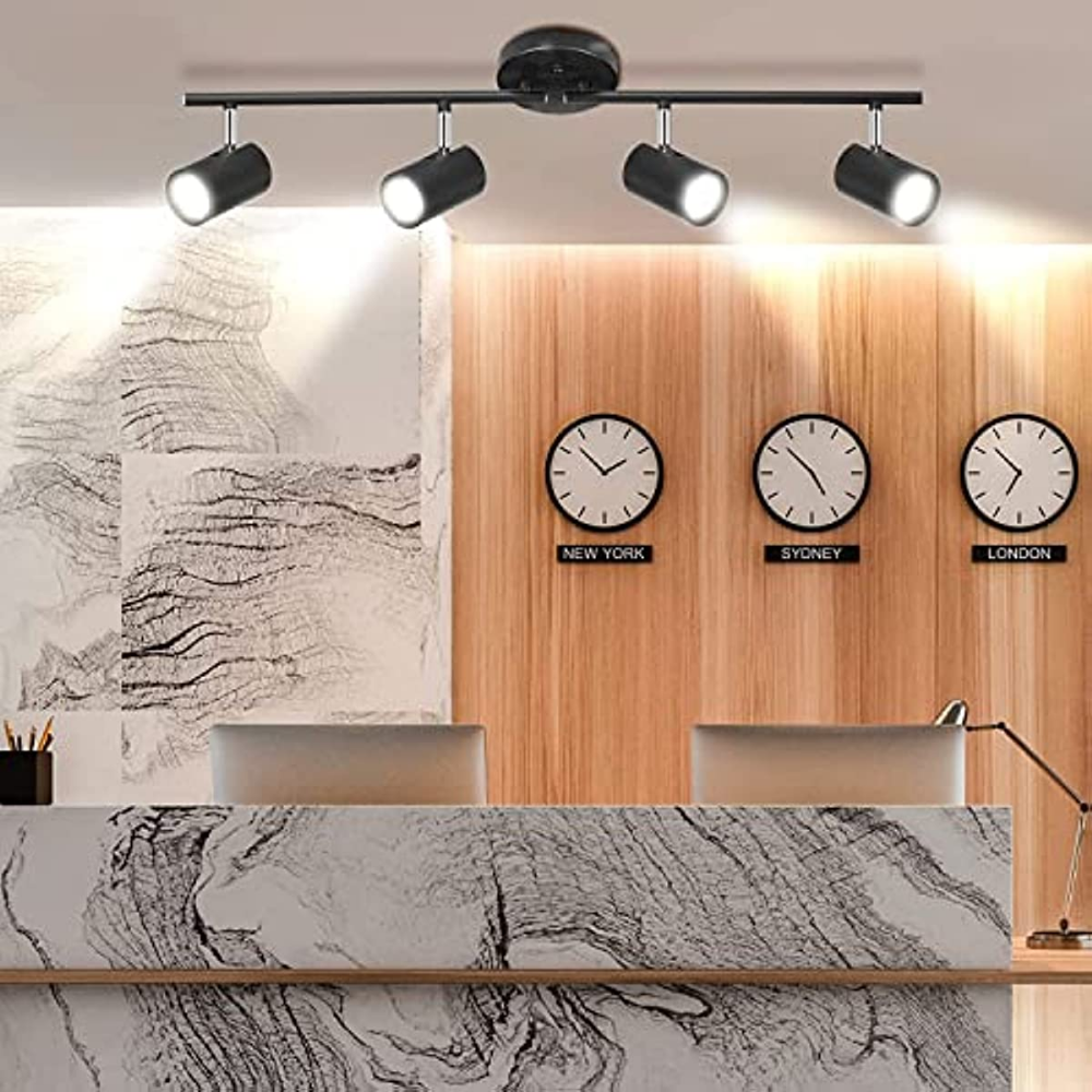 Luz de techo LED giratoria, focos de techo ajustables de 4 vías, luces de cocina, focos de iluminación para sala de estar