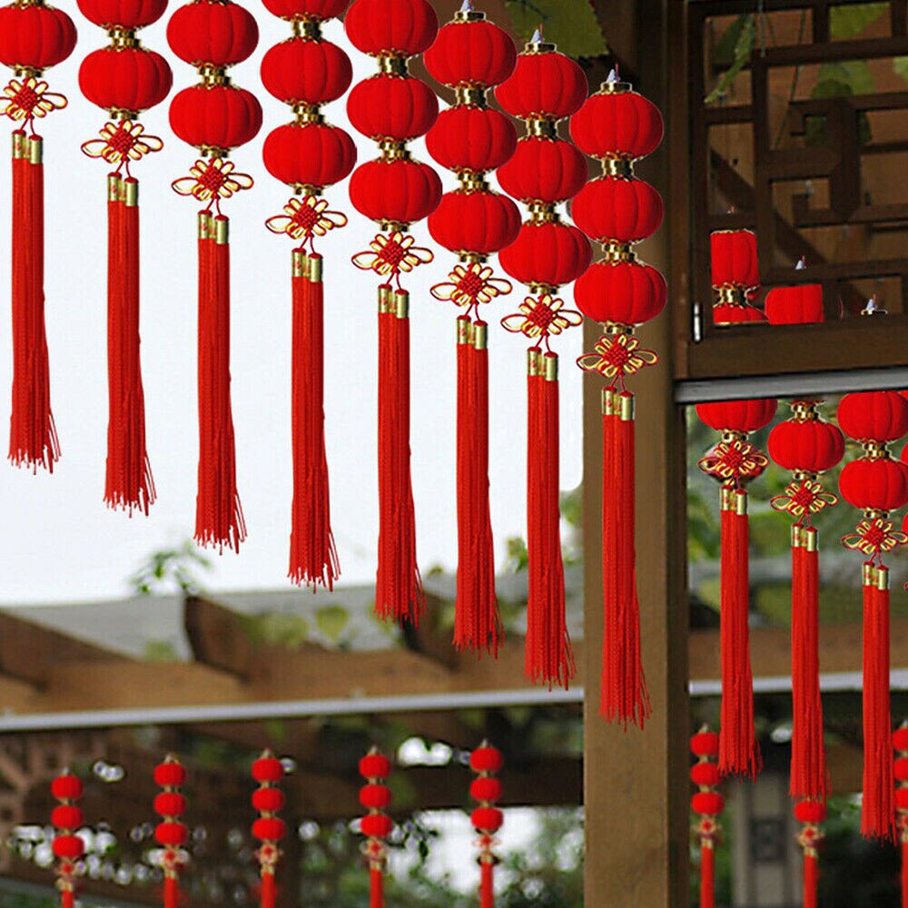 30x/ensemble Mini Vintage rond chinois nouvel an festif petite lanterne pendentif décor 2.5*2.5CM lanternes décoration