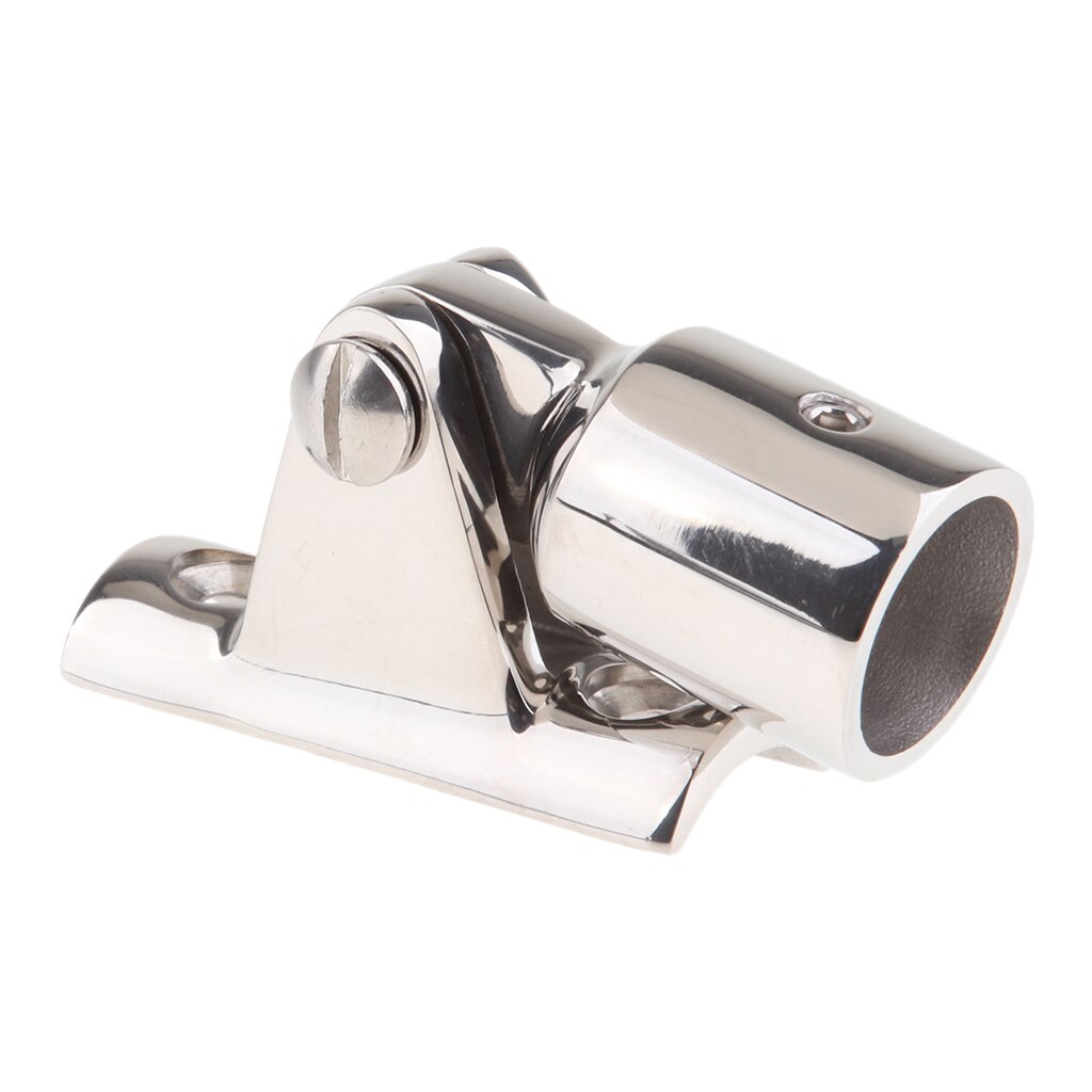 Mirror Polished Stainless Steel Deck Hinge Mount Bimini Top Cap Tube 3/4 inch