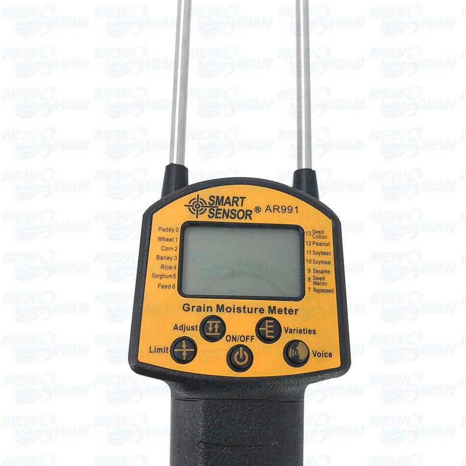 Smart Sensor AR991 Grain Moisture Meter Smart Wheat Peanut Cotton Moisture Tester Digital Analyzer