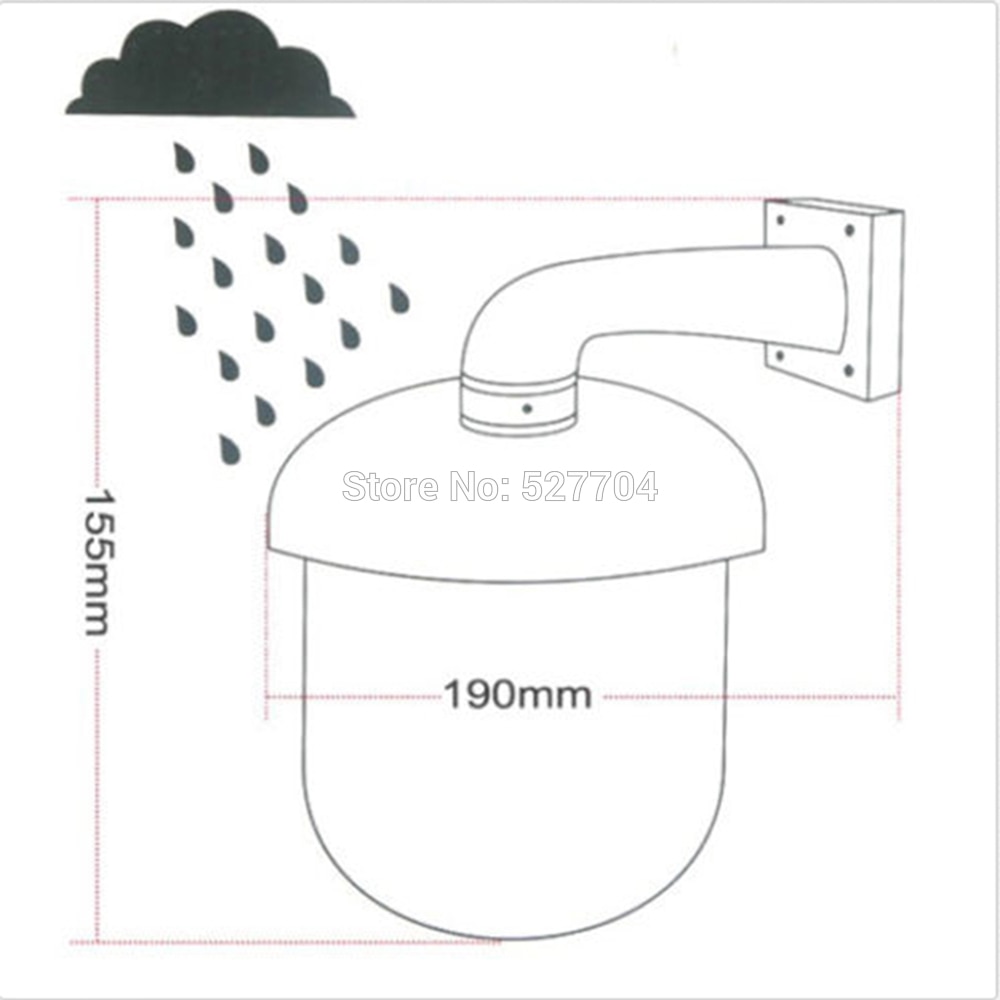 Carcasa de cámara domo de seguridad CCTV para exteriores, carcasa impermeable IP66, protector de cámara IP, resistente a la intemperie