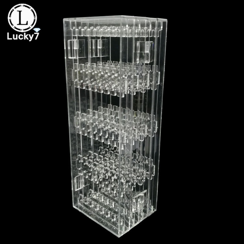 Składana biżuteria akrylowa wyświetlacz trzyma kolczyki uchwyt na kolczyki przezroczysty organizer biżuterii kolczyk wizytówka stojak