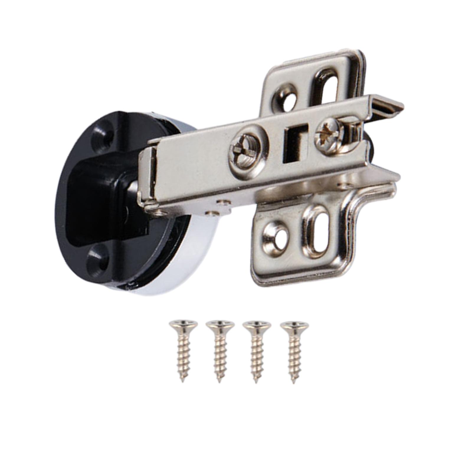 Glass Door Hinges, 35mm Hole Concealed Hinge, Practical, DIY Hinges, Steel Fixed Hinge: WHITE