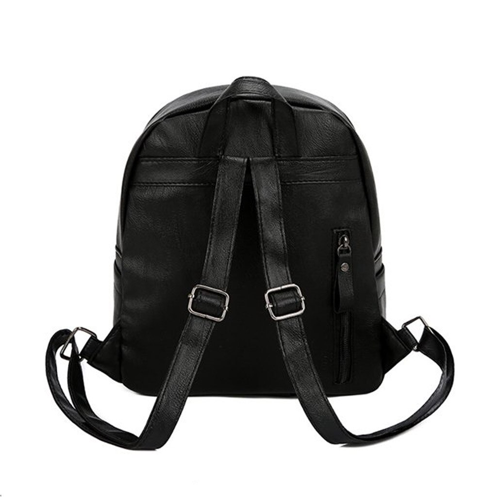 Mochila de moda feminina cor sólida versátil couro mochila de viagem de grande capacidade para viagens nova mochila #50