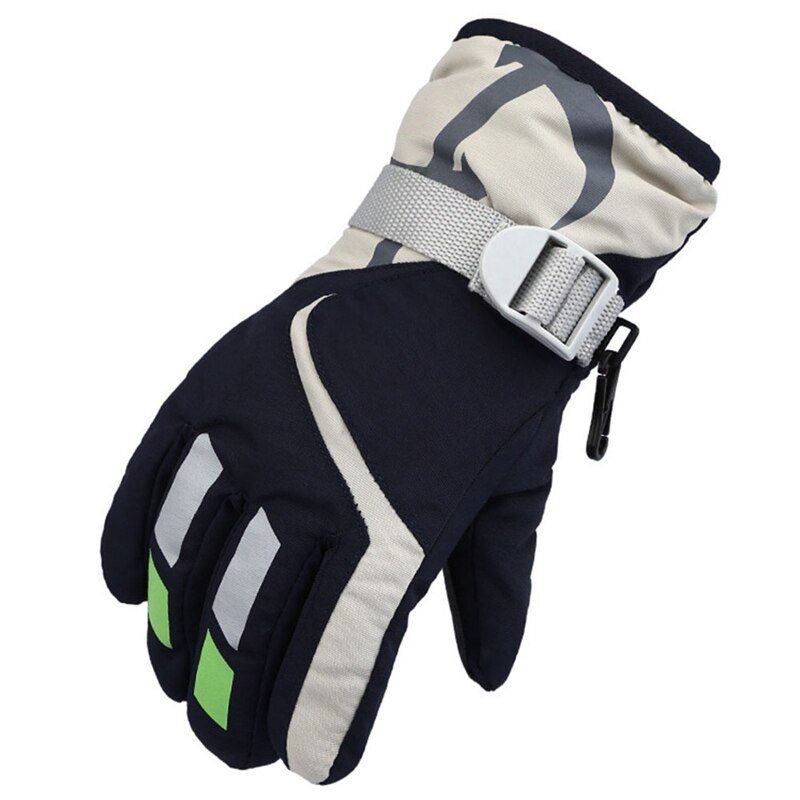 Children's Outdoor Skiing Riding Gloves Winter Thickening Warm Hiking Waterproof Non-Slip Windproof Snow Gloves: NV