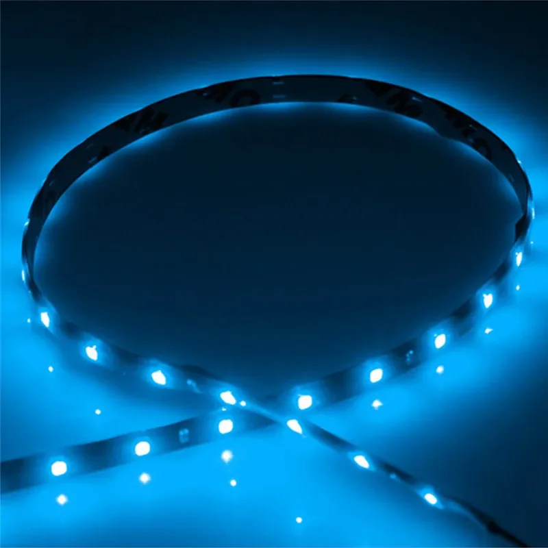 30CM LED Streifen Lichter Auto Styling Dekorative Umgebungs Licht 15SMD Wasserdichte LED flexibel Atmosphäbetreffend Licht Tagfahrlicht: Kristallblau