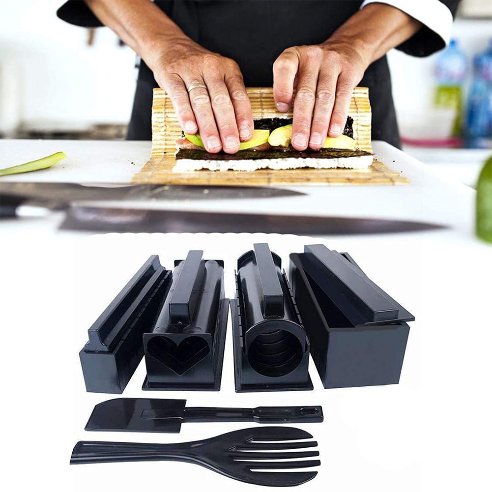 Sushi Maken Kit, 10 Pack Sushi Maker Tool Met Rice Roll Mold Vork Spatel