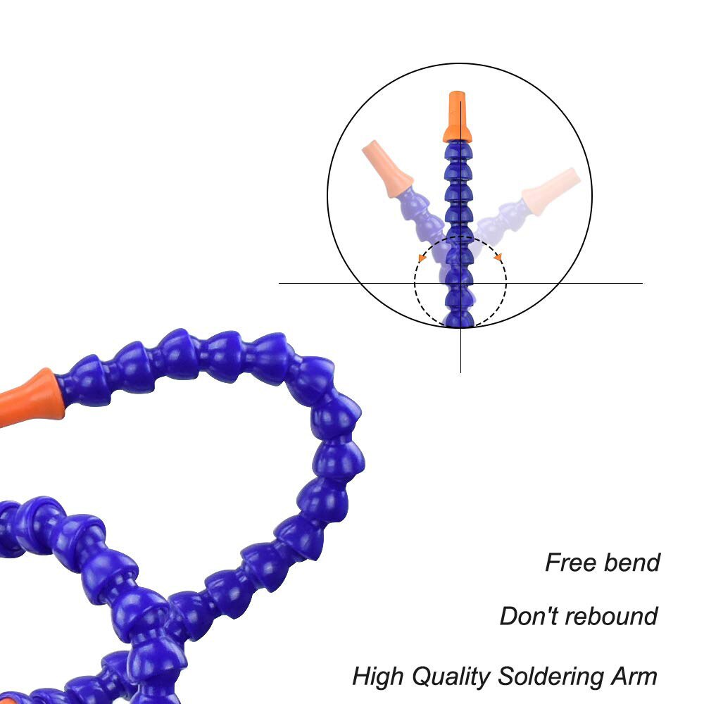 Multi Soldering Helping Hand Third Hand Tool with 4PCS Flexible Arms Soldeirng Station Holder For PCB Welding Repair